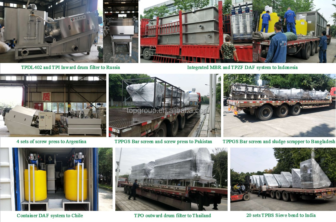 1500 Kg Weight TPO Outward Water Drum Filter Solid Liquid Separation Equipment