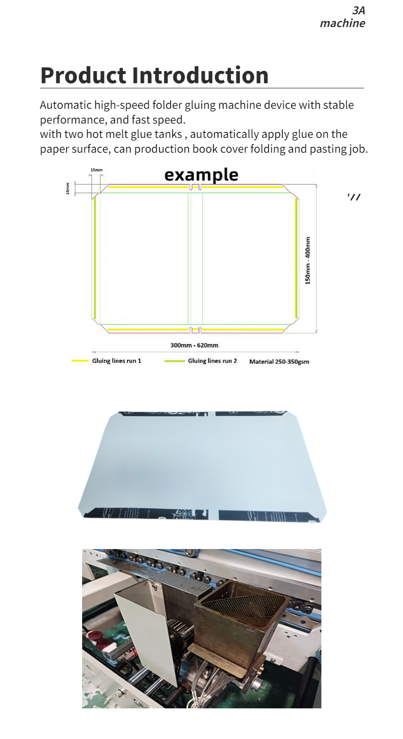CQT-800BS Automatic Book Cover Side Pasting Machine for Consistent Folding and Gluing
