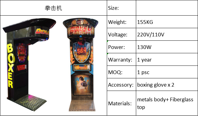Latest Model Coin Operated Electronic Sport Punch&Kick Boxing Arcade Game Machine Price