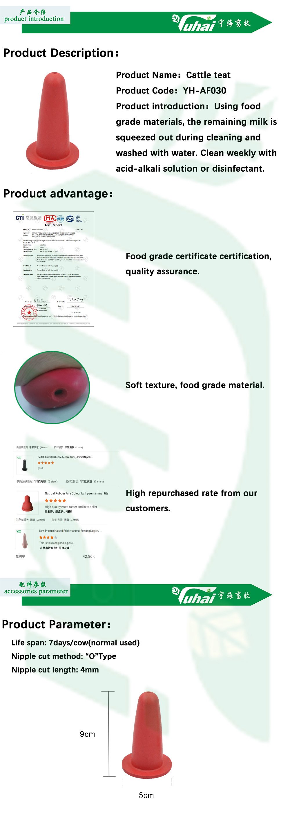 Flexible Animal Feeding Teats 32.8g Weight Round Shape 3mm Hole Dimension Red Color