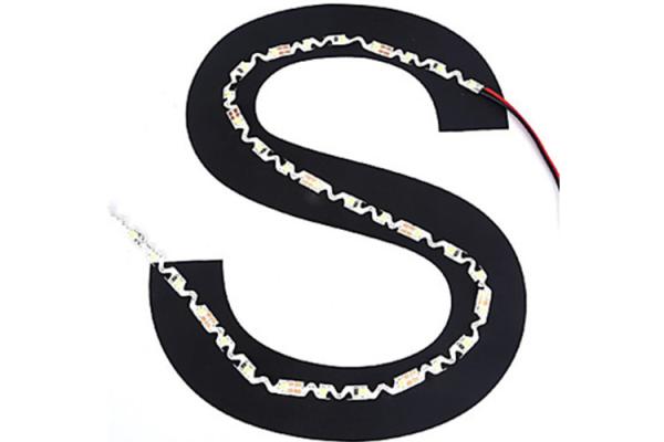 Shop Signs S Shape LED Strip Light 3528 12V 5M Bendable Led Strip for 3D Channel