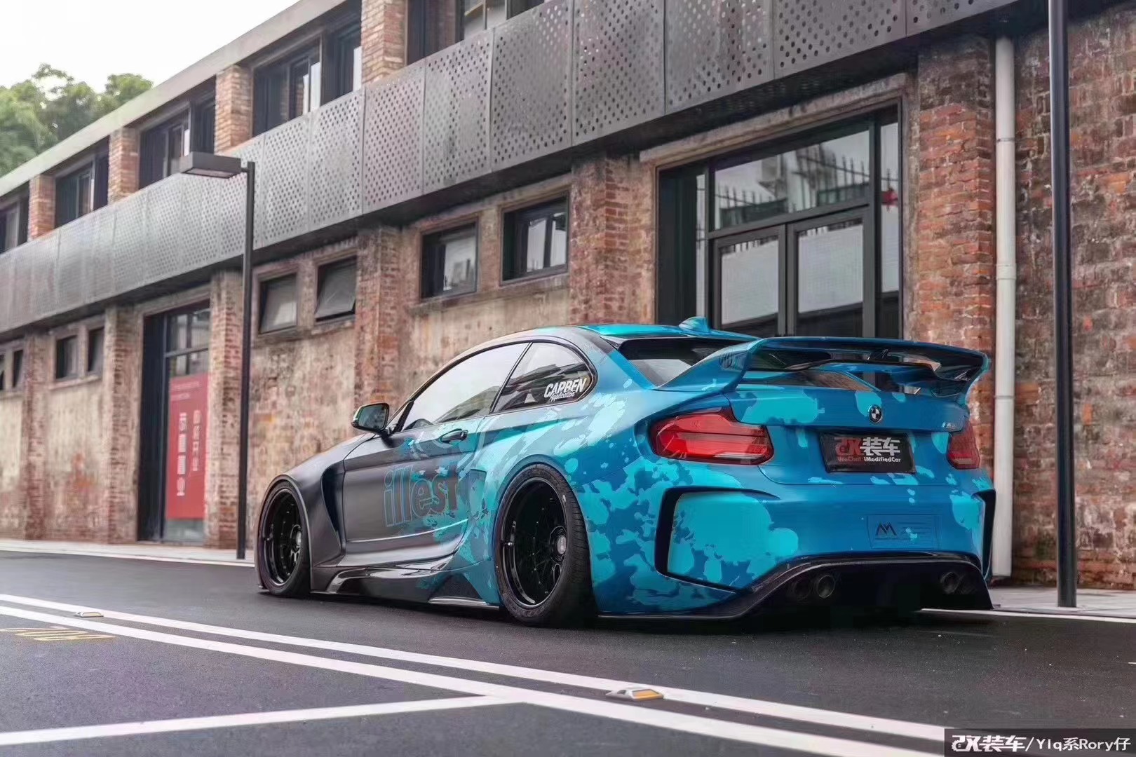 For BMW F22 F87 2 Series M2 Body Kit M2 M235 Upgrade IMP Style Front and Rear Bumper Spoiler Wide Bodyki