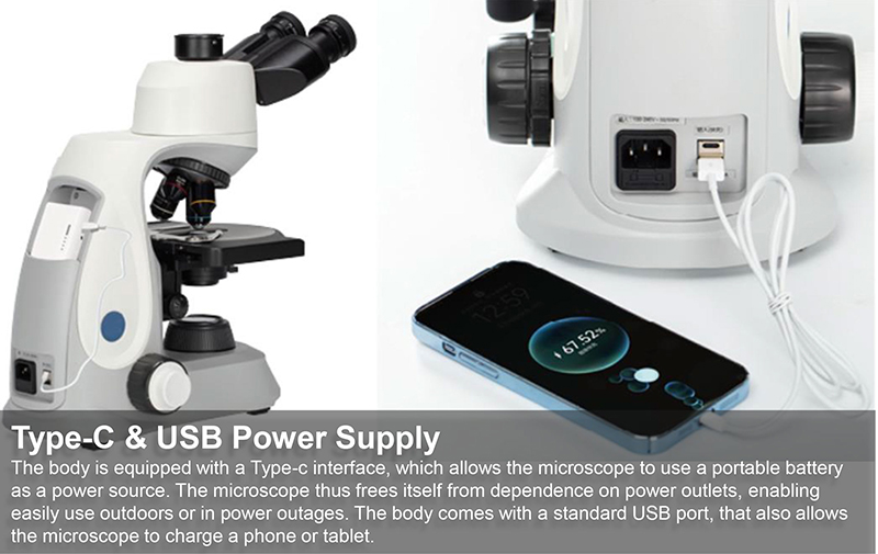 A12.0933 Opto Edu Trinocular Biological Microscope Lcd LED Laboratory ECO