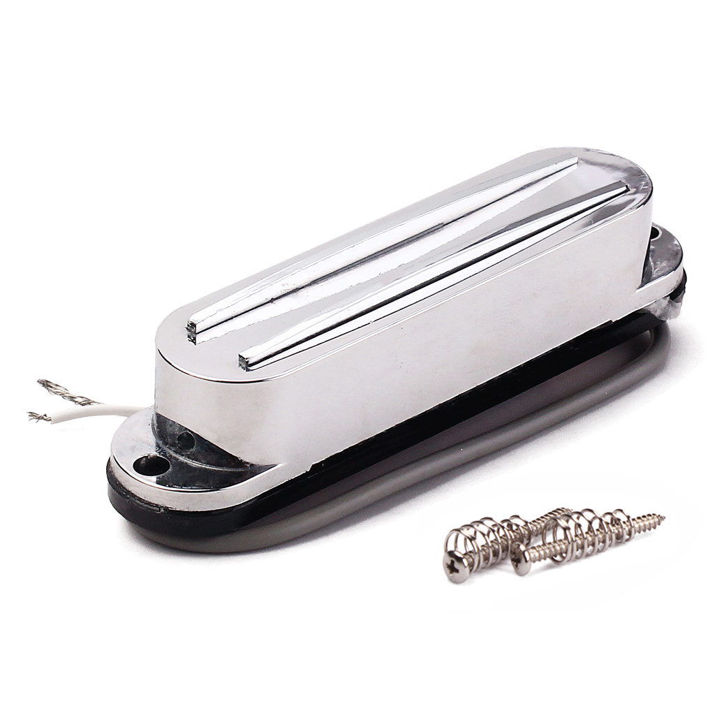 Chrome Plated Plastic Dual Rail Guitar Pickup Single Coil DC Resistance 9.3K