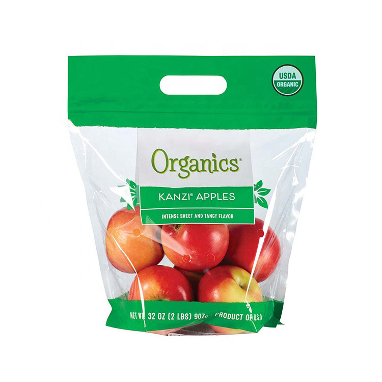 Resealable BOPP Banana Storage Bag , Handled Fresh Vegetable Storage Bags