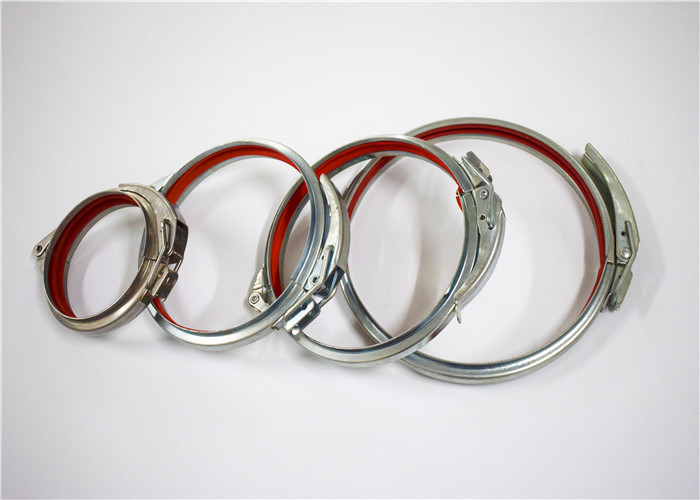 Galvanized Quick Connect Duct Pipe Clamp With Lock For Flange Pipe And Pressed Bends