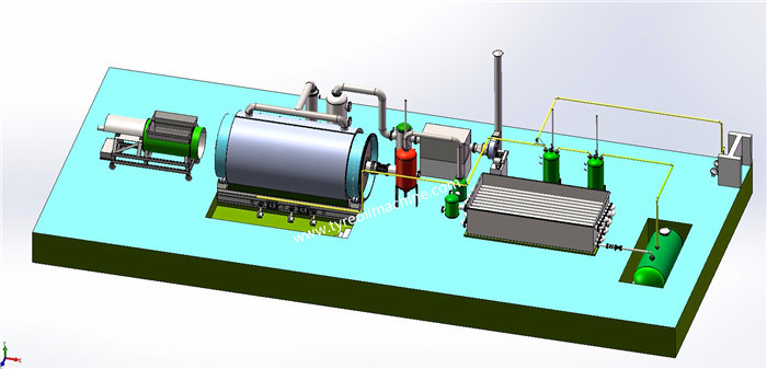 No Pollution Waste Plastic To Oil Pyrolysis Machine/ Scrap Tire Recycle To Oil Plant