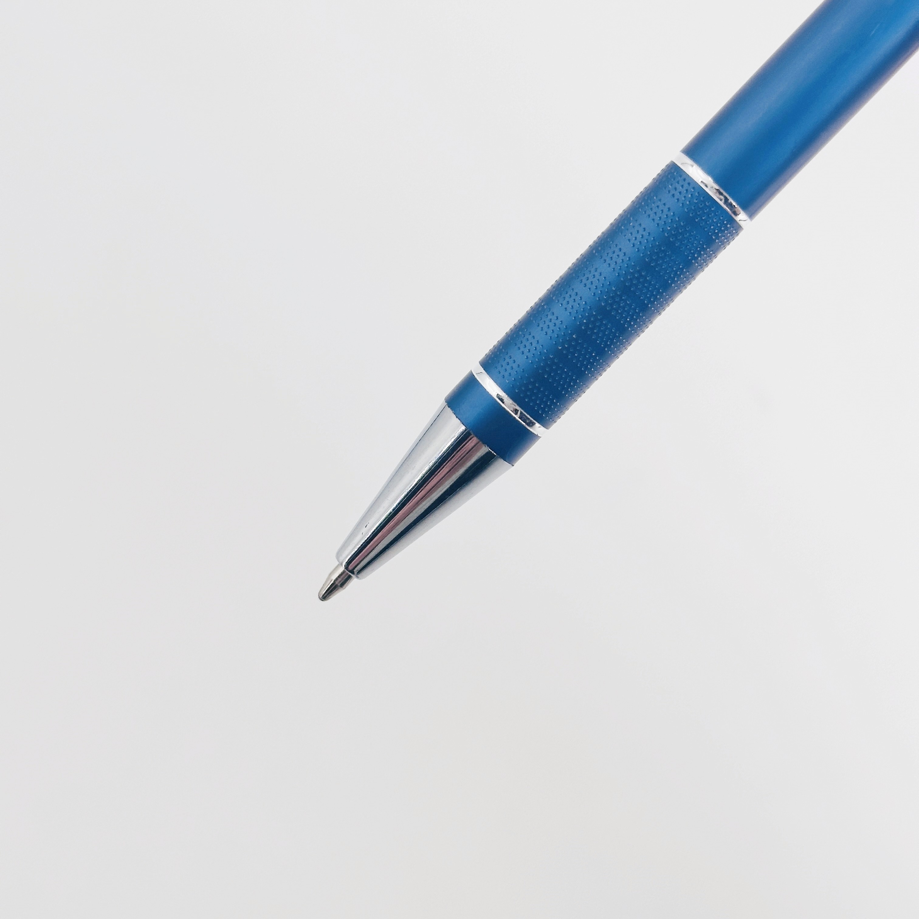Aluminum Barrel Press Metal Ball Pen 1.0mm Matt Aluminum Ballpoint Pen Non-slip Grip