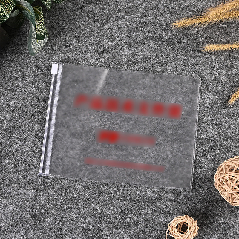 PVC Transparent Plastic Zipper Bag Hook Bag Clothing Tag Label k Bag