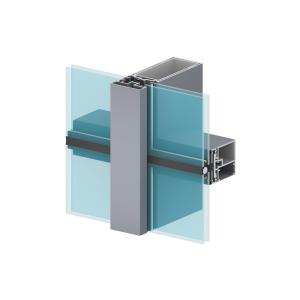 6063 T5 Square Aluminium Curtain Wall Profile Easy To Clean And Maintain