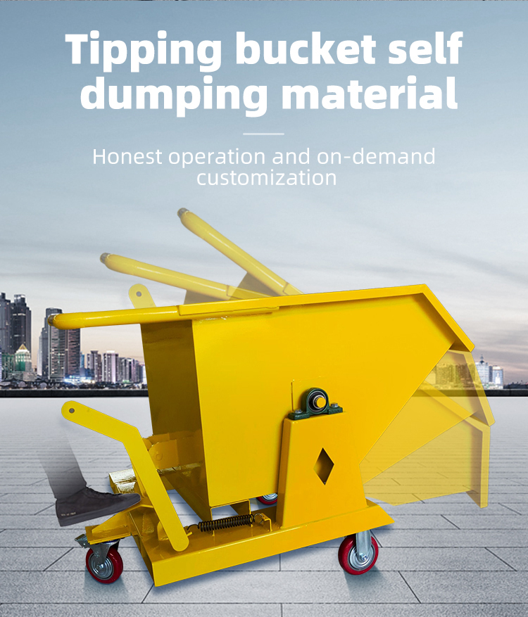 Quick Release Steel Self Dumping Hopper Tipper Bin Zero Residual Waste Design