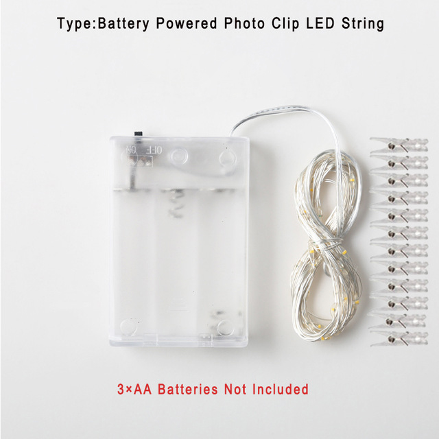 Photo Clip USB LED String Lights Fairy Lights Outdoor Battery Operated Led Garland String Lights For Bedroom Home Decora