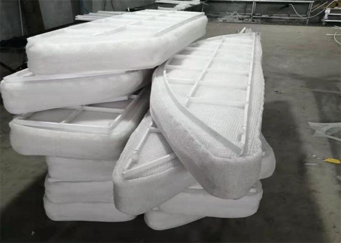 White PVDF Chevron Type Mist Eliminator 5-95% Filter Rating High Strength