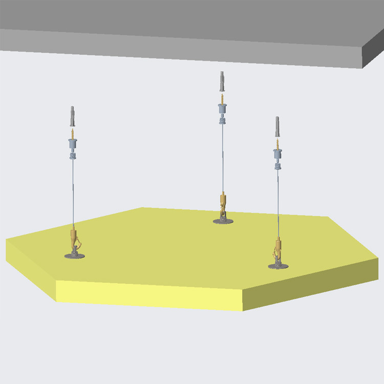 Sound Absorbing Material Efficient Suspension System Flexible Construction Sound Absorbing Ceiling