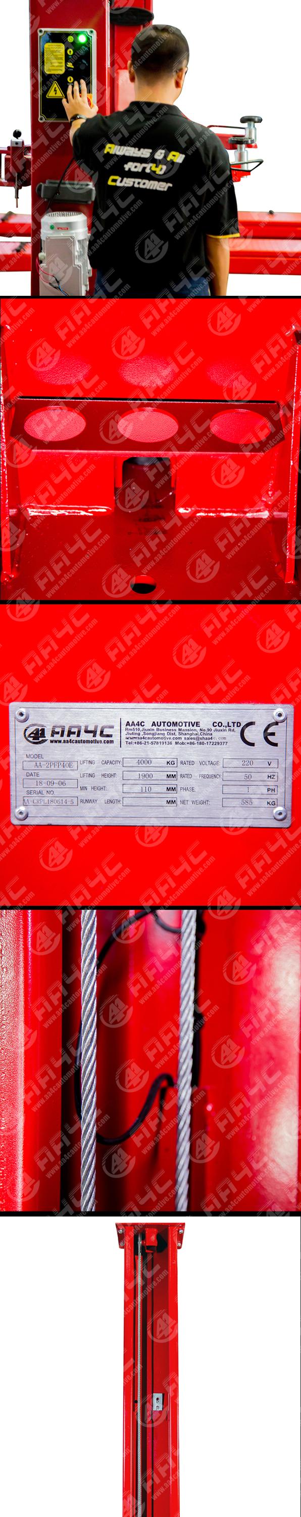 Automotive Two Post Hydraulic Car Lift For 8 Foot Ceiling 4T 8000 Lb Automatic Unlock