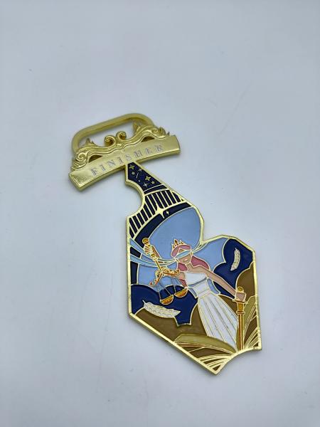 Custom Olympic Style Medals Ribbon Attachment Marathon Finisher Medal Diecast