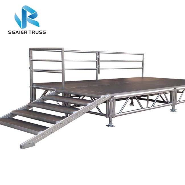Portable Folding Stage Equipment Aluminum Mobile Stage Platform With Stair Step