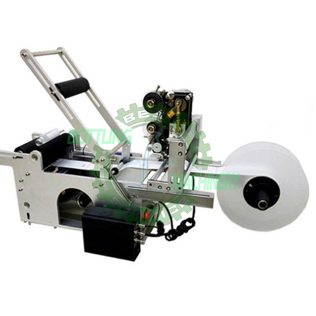 Semi-Auto With Coding Self-Adhesive Round Can Jar Bottle Labeling Machine