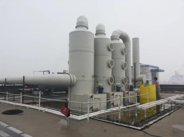 Industrial Waste Gas Scrubber FRP GRP Desulfurization Tower For Odor Smell
