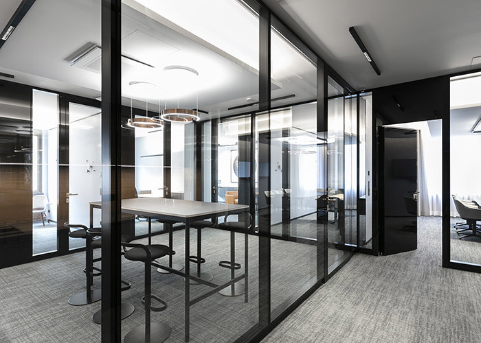 easy installation 108mm thickness frame 5+5 double glass partition wall pre-fabricated glass