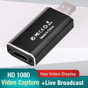 HDMI to USB Audio Video Capture Cards 1080p USB2.0 Record via DSLR Camcorder