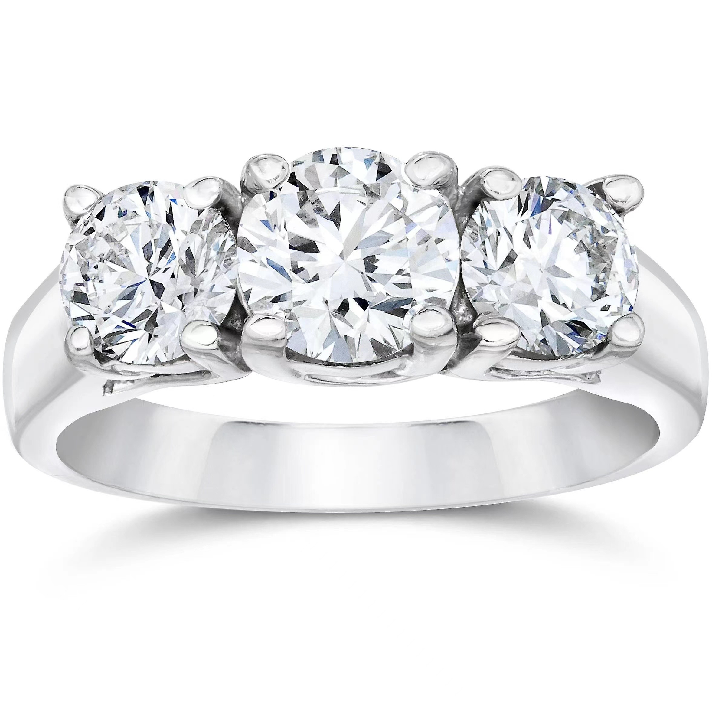 Lab Made Diamond Jewelry Classic Style Three Stones Lab Grown Diamonds Jewlery Rings