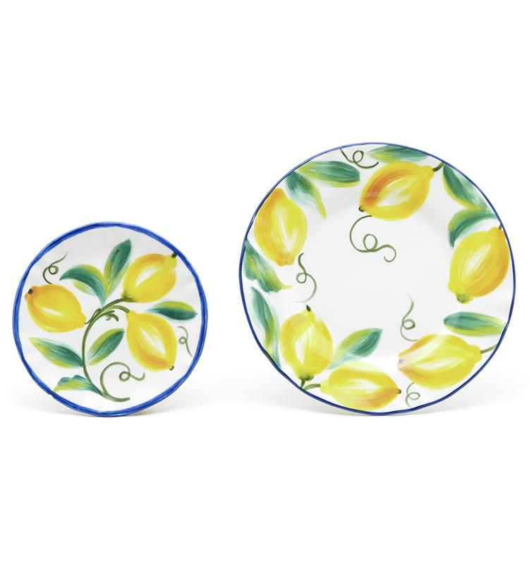 Personalized Ceramic Dinner Plates Spring Colorful Plates With Flower