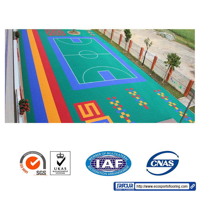 Waterproof Interlocking Sports Tiles Portable Basketball Sport Court Material