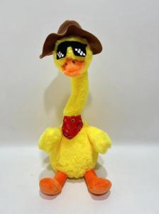  Recording Repeating Dancing Singing Yellow Duck Plush Toy with Hat Manufactures