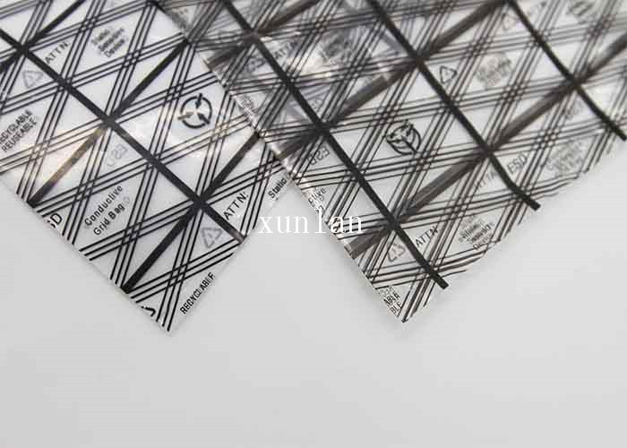 Copperplate Printing Conductive Grid Bag , PC Boards Static Dissipative Bag