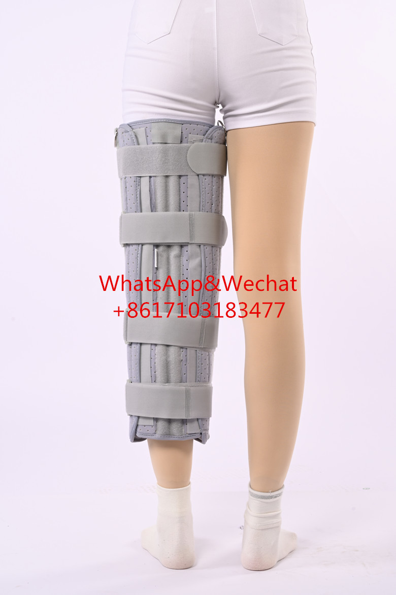 Orthopedic and Rehabilitation Adjustable Tri-Penel Knee Immobilizer with 4 Aluminum Bars