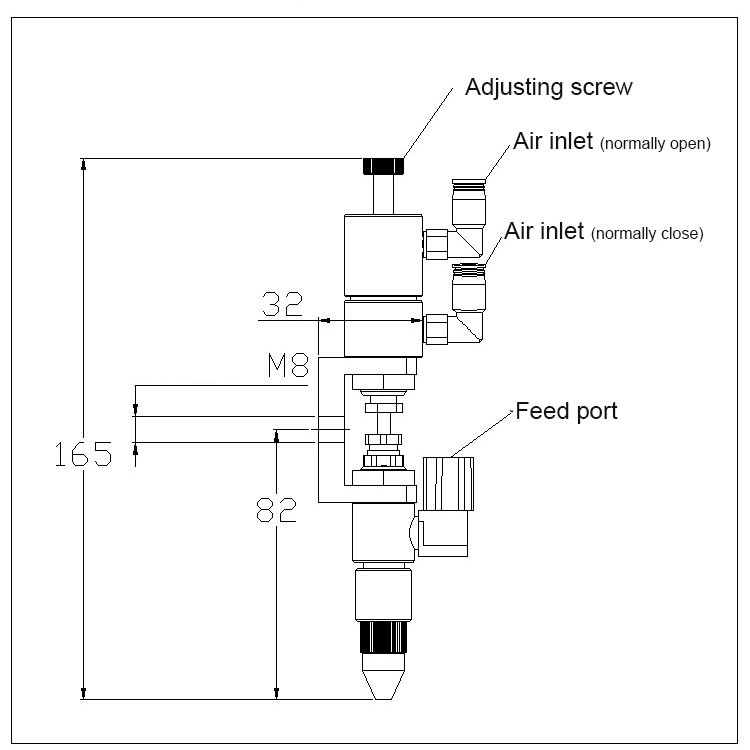 HJD36 High precision double acting thimble single fluid dispensing valve