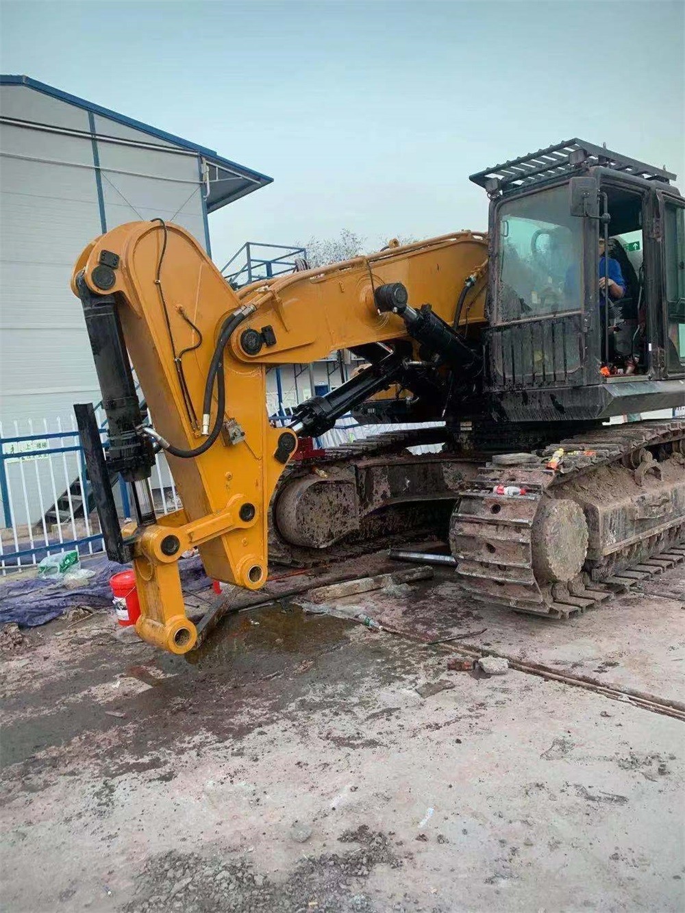 Yellow Short CX210 Excavator Tunnel Boom Q355B Material Durable
