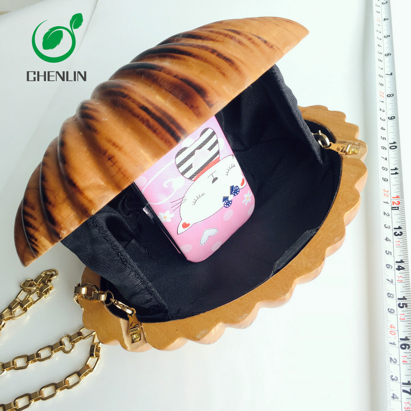 Minimalist Design Wood And Culture Bags , OEM Logo Ladies Evening Bags