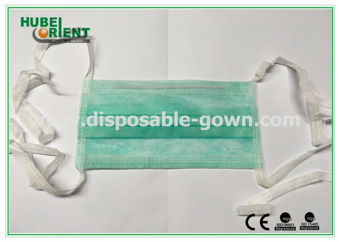 Antibacterial Single Use Nonwoven Tie On Face Mask