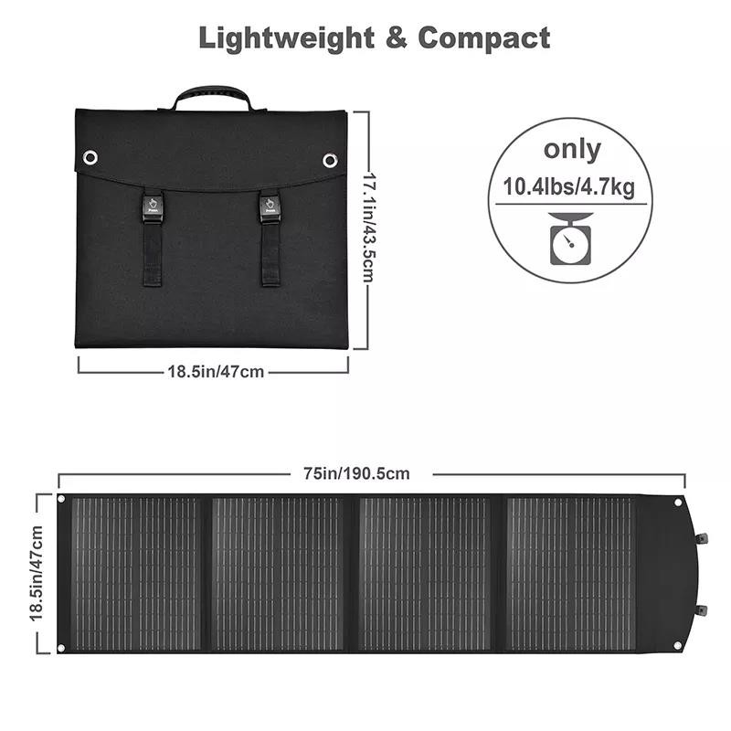 Small 100w Portable Folding Solar Panels For Tablets 47mm