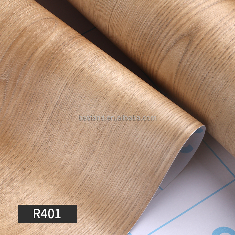 PVC Retro Wood Grain Self-Adhesive Wallpaper Peel And Stick Waterproof Stickers Removable Anti-Scratch For Kitchen