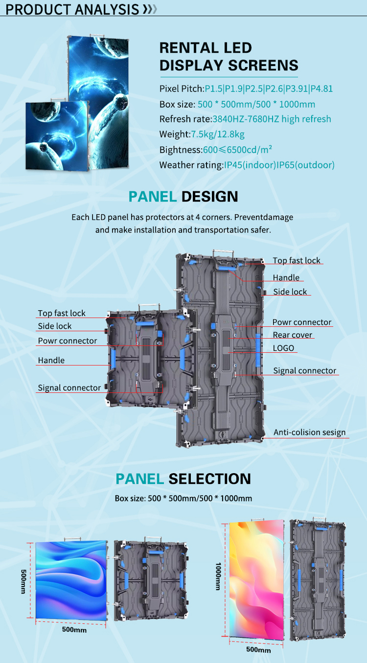 1920Hz/3840Hz/7680Hz P1.9/P1.953 Advertising LED Display for Retail Store Events and More
