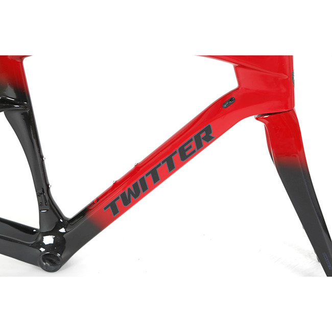 700x40C Carbon Gravel Frameset , 48cm Bike Frame For Gravel Hybrid Cycle
