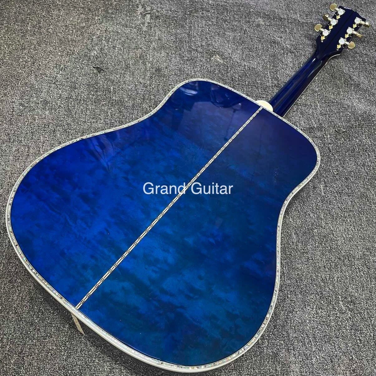 Custom GB-Viper Blue Dove Acoustic Guitar 41 Inches D Body Abalone Inlay Binding