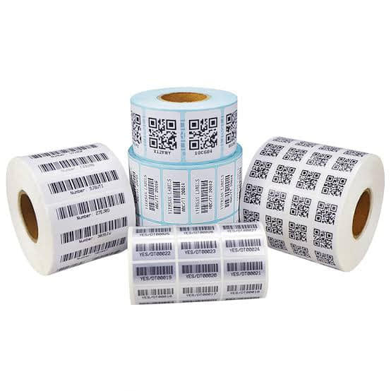 100mm*150mm adhesive waybill adhesive thermal label blank label in roll with glassine liner