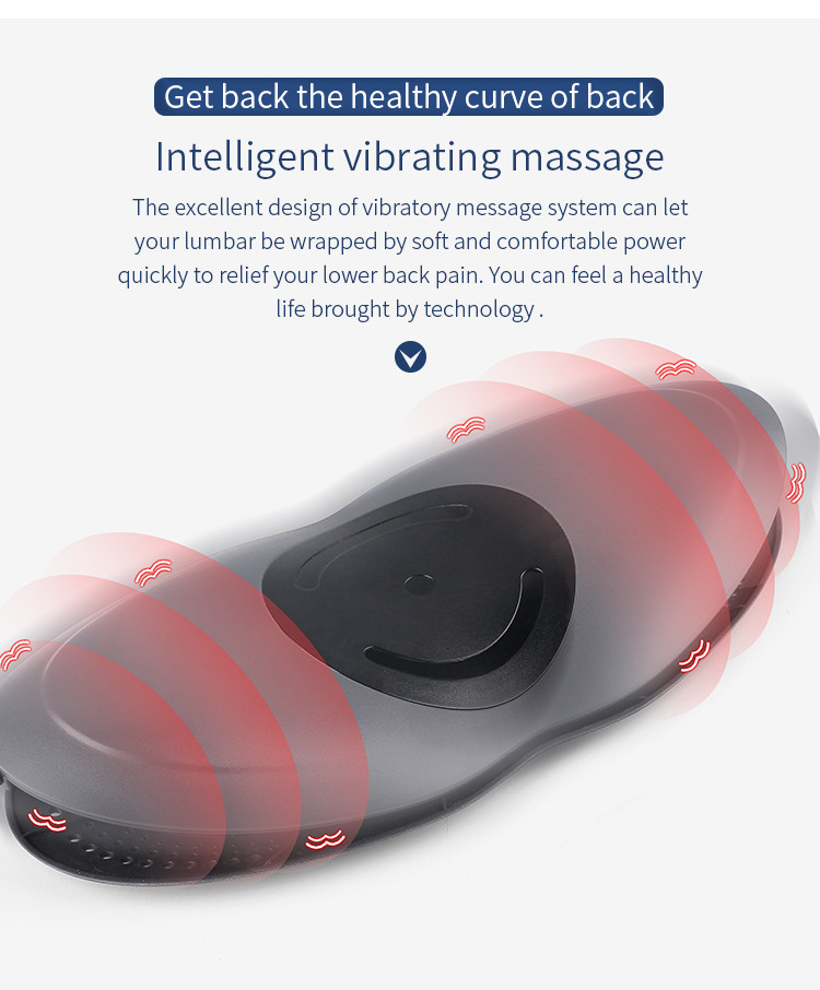 Vibrating Lumbar Lower Back Pain Massager Adjustable Heating 240V