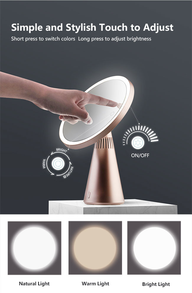 PSE Dimmable Lithium Battery 7x LED Magnifying Mirror