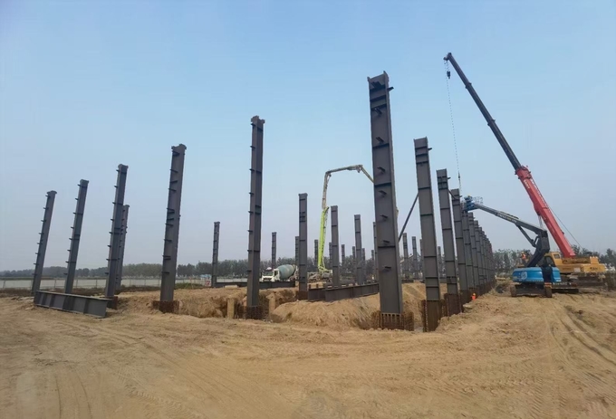 Crane Beam Q345 Main Frame Steel Storage Building For Heavy Duty Storage
