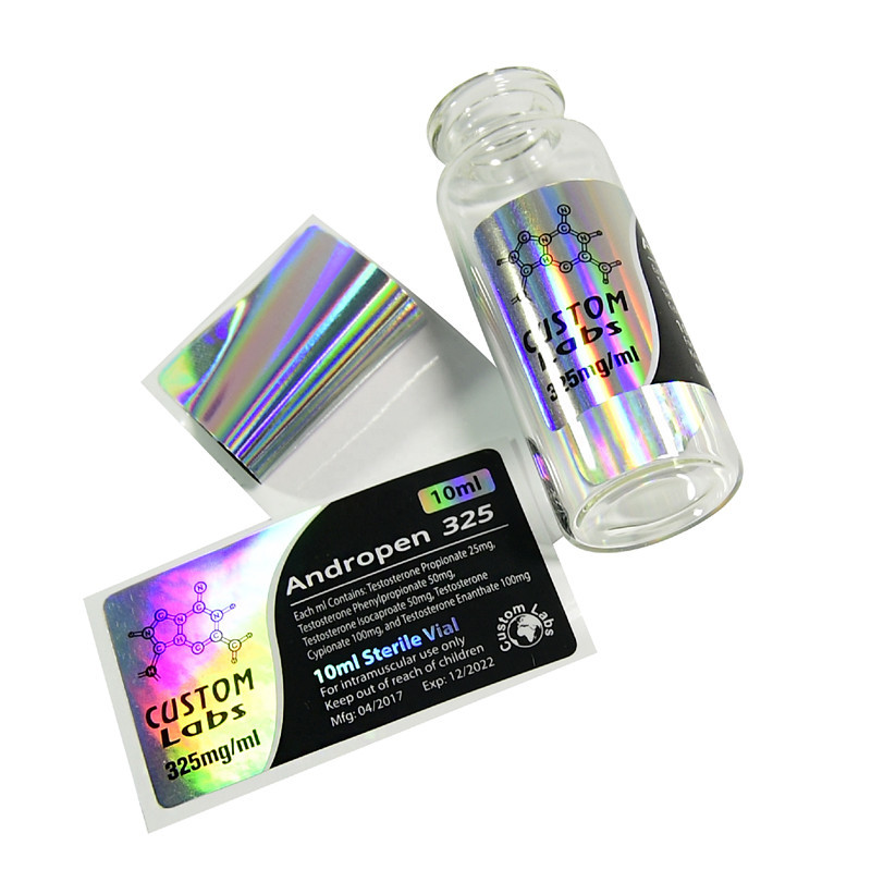 Hologram 10ml Vial Labels , Water Resistant Steroid Bottle Labels