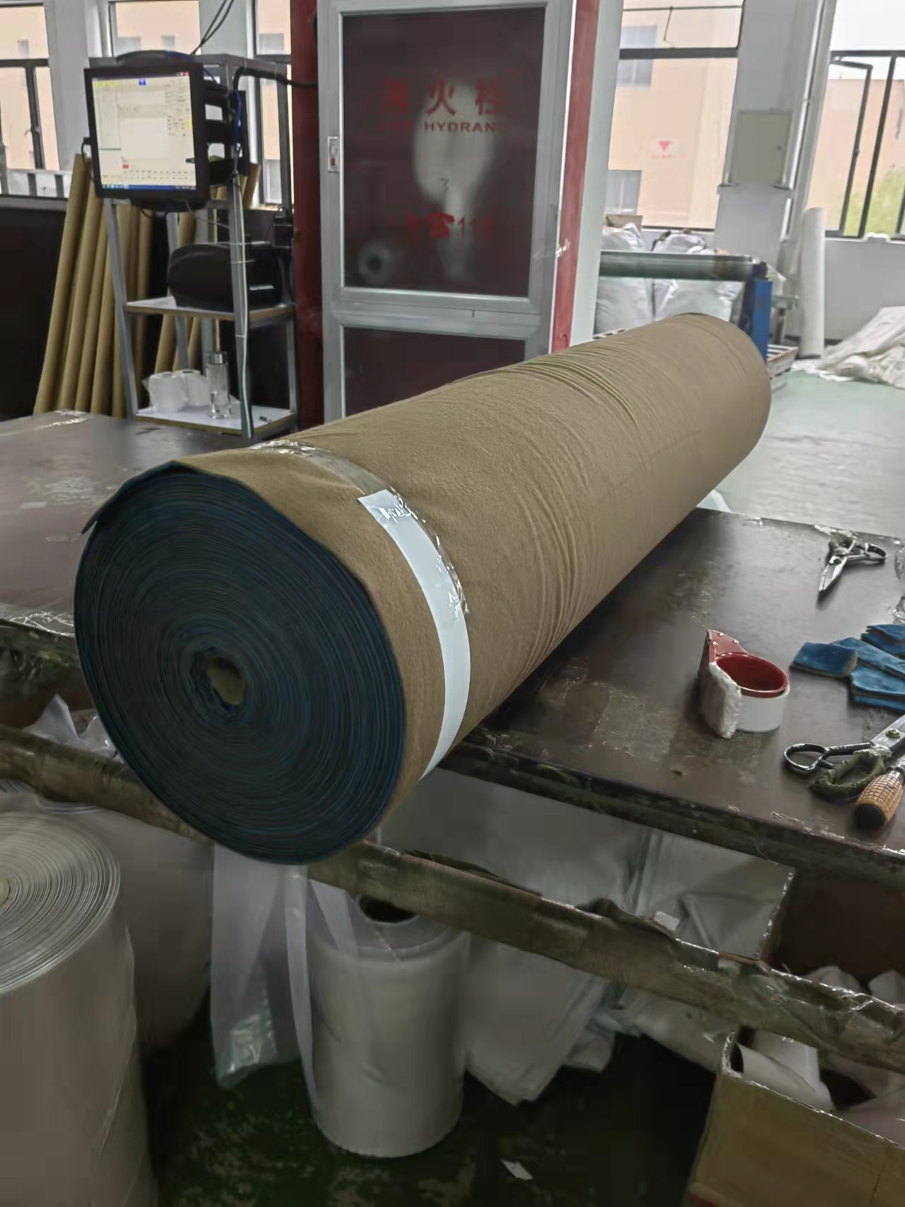 Decorative Pvc Coated Tensile Fabric 140cm Width With Embossed Pattern