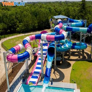 Fiberglass Water Slide with 0.65-1.8 Meters Slide Width and 6-18m Platform