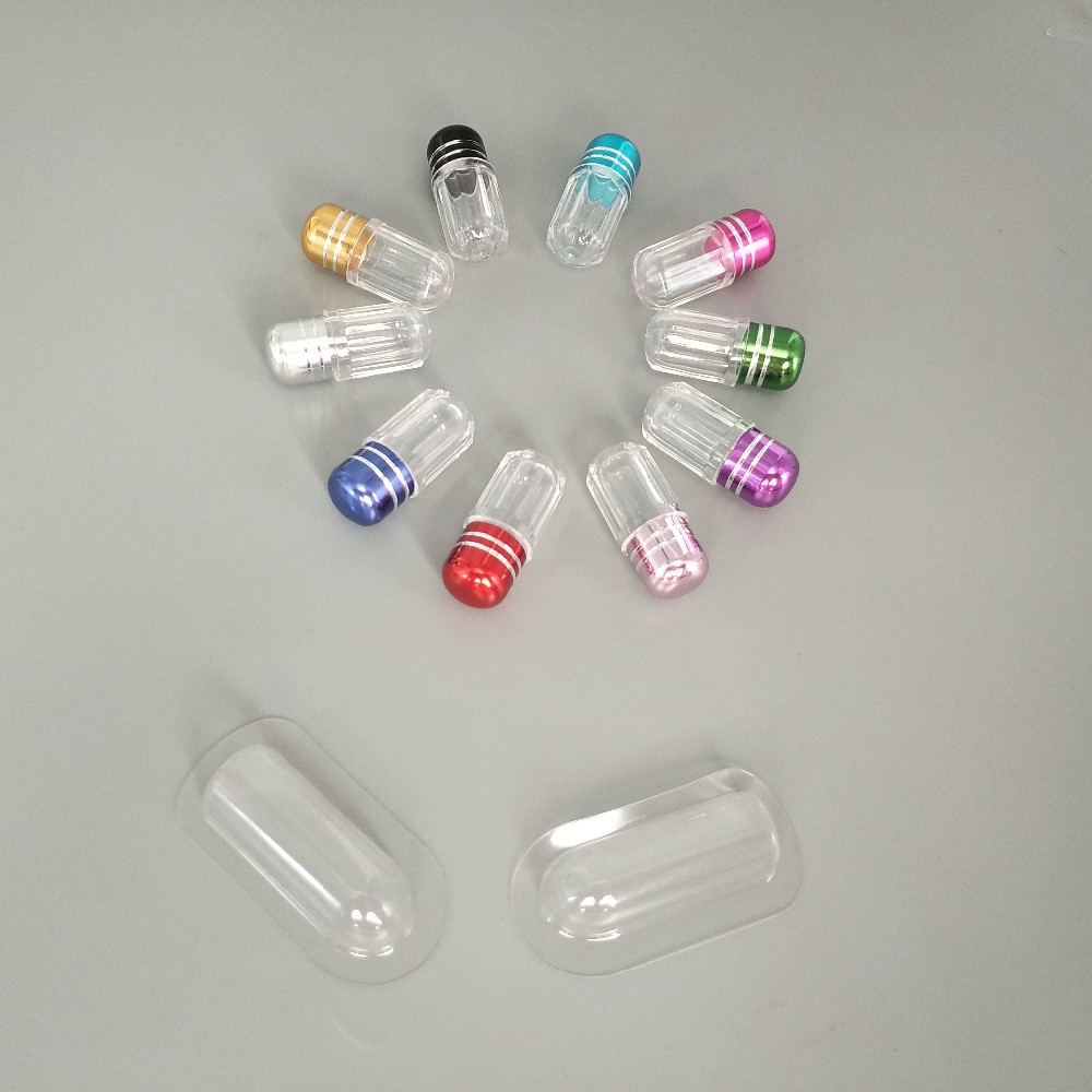 Plastic Blister Single Pill Container 3ml ISO9001 Metal Cap