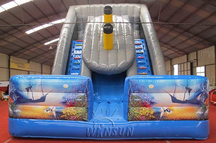Titanic Inflatable Dry Slide Fireproof PVC Made Environmental Friendly