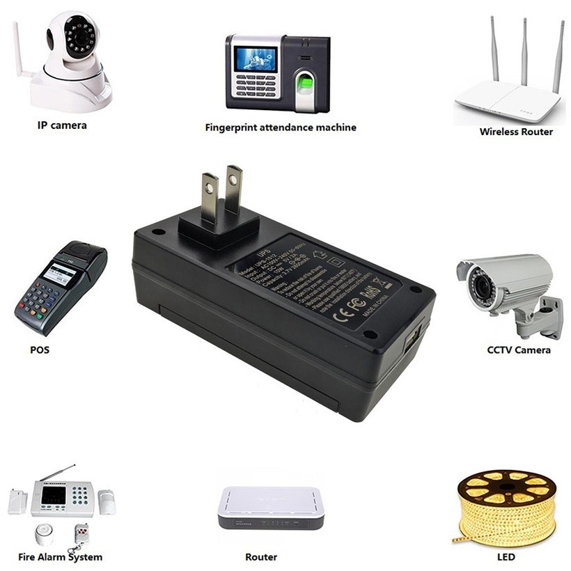 Wall plug 5v 1a 2a ac power adapter for IP camera with backup battery